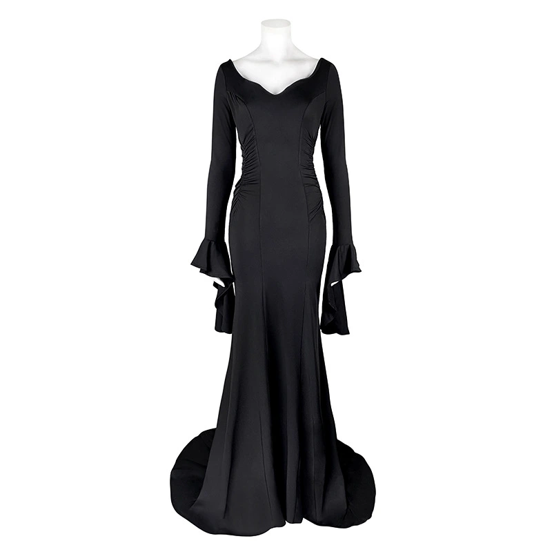 Takerlama Wednesday Morticia Addams Black Party Dress The Addams Family Cosplay Costume Takerlama Wednesday Morticia Addams Black Party Dress The Addams Family Cosplay Costume