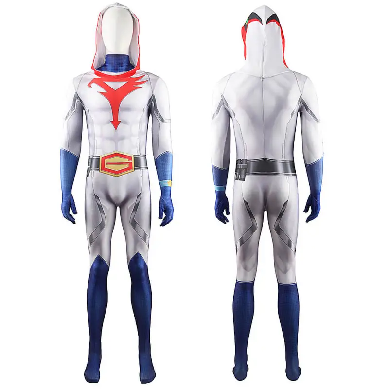 Gatchaman Ken Washio Costume Ken the Eagle Cosplay Bodysuit Cloak
