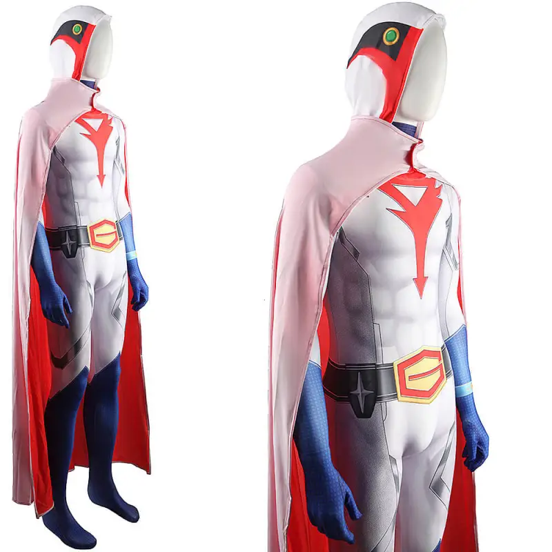 Gatchaman Ken Washio Costume Ken the Eagle Cosplay Bodysuit Cloak
