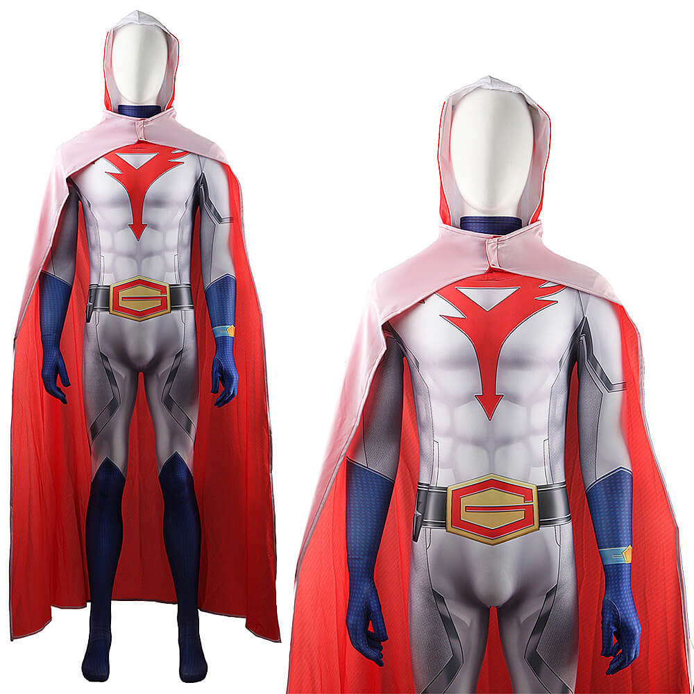 Gatchaman Ken Washio Costume Ken the Eagle Cosplay Bodysuit Cloak