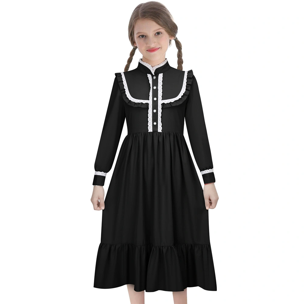 Harriet Tubman Scarlet Darkness Pioneer Dresses for Kid Girls Colonial 1800s Victorian Costumes Takerlama,Kids / 150