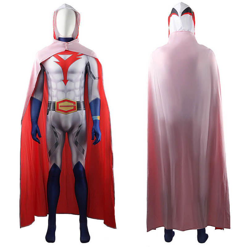 Gatchaman Ken Washio Costume Ken the Eagle Cosplay Bodysuit Cloak