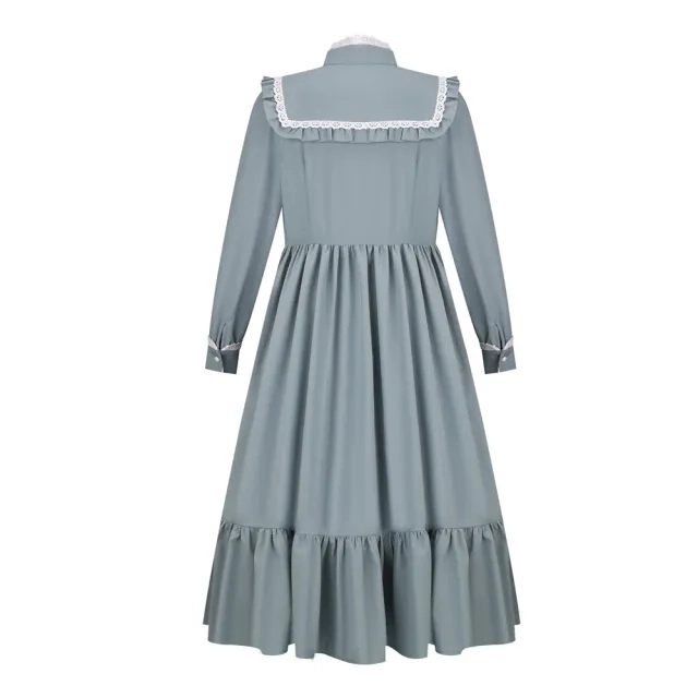 Takerlama Blue Colonial Girl Costume Harriet Tubman Scarlet Darkness  Pioneer Dresses for Kid Girls Colonial 1800s Victorian