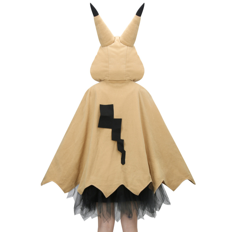Mimikyu Cosplay Costume Yellow Ghost Cosplay Cloak Skirt Gloves In Stock Takerlama