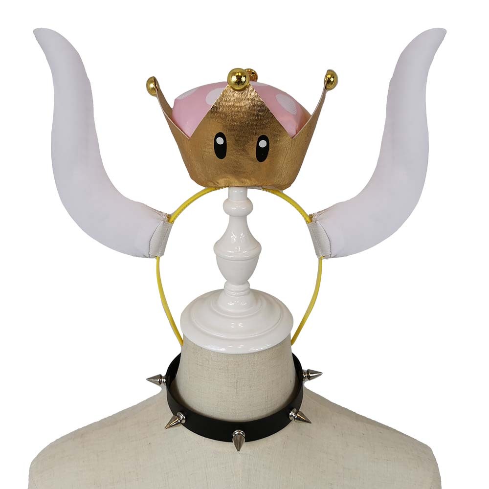 Deluxe Black Bowsette Dress Super Mario Koopa-hime Princess Bowser Cosplay Costume