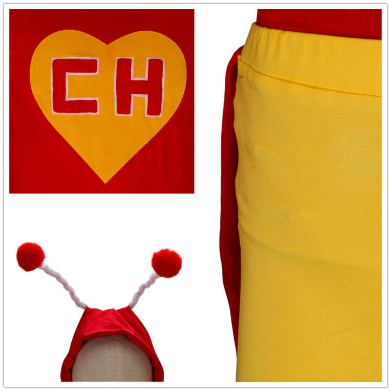 El Chapulín Colorado Cosplay Costume The Red Grasshopper Superhero Uniform In Stock-Takerlama