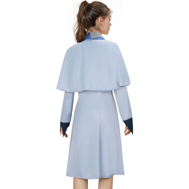 Harry Potter Fleur Delacour Cosplay Costume Beauxbatons Academy of Magic Uniform Women Blue Dress (In Stock) Takerlama