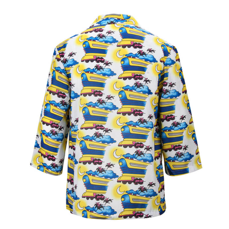 Doc Brown Back to the Future Hawaiian Shirt Emmett Brown Cosplay Costume