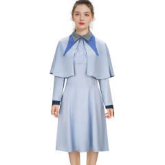 Harry Potter Fleur Delacour Cosplay Costume Beauxbatons Academy of Magic Uniform Women Blue Dress (In Stock) Takerlama