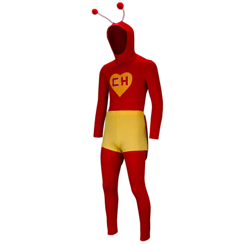 El Chapulín Colorado Cosplay Costume The Red Grasshopper Superhero Uniform In Stock-Takerlama