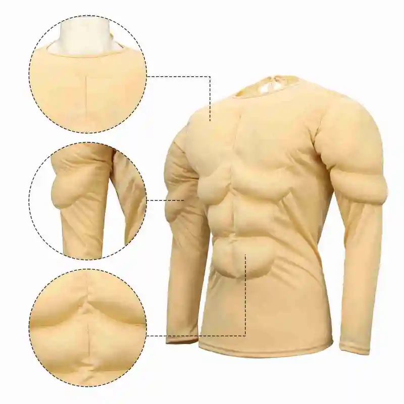 Adult Padded Muscle Chest Shirt Halloween Costume In Stock Takerlama