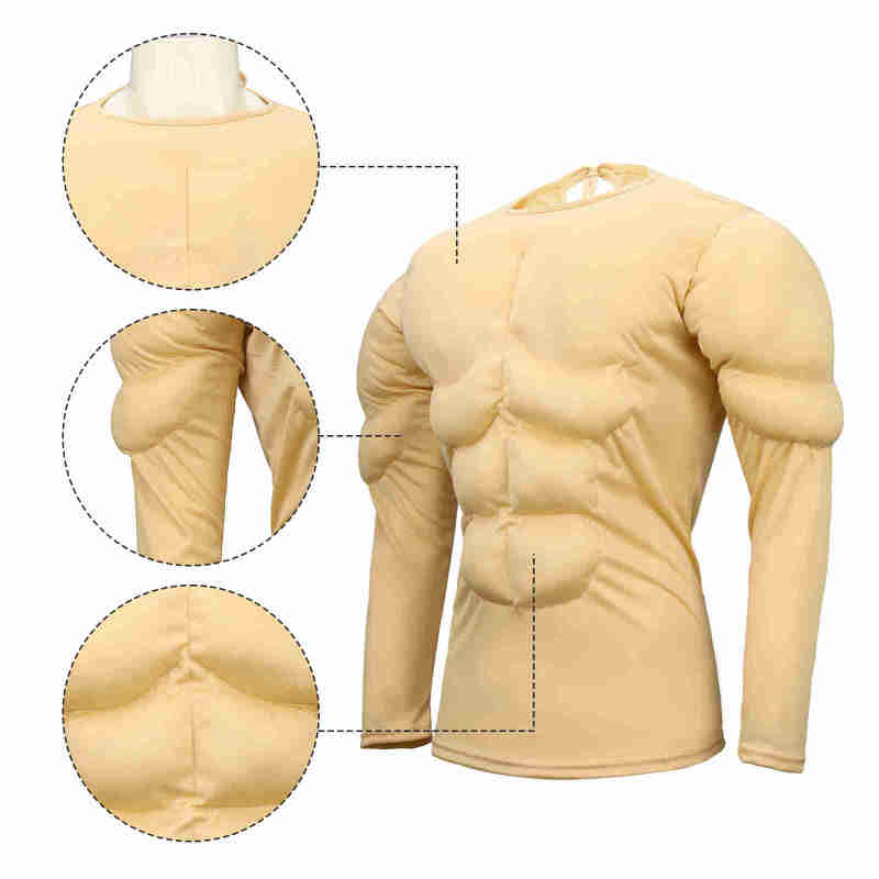 Adult Padded Muscle Chest Shirt Halloween Costume In Stock Takerlama