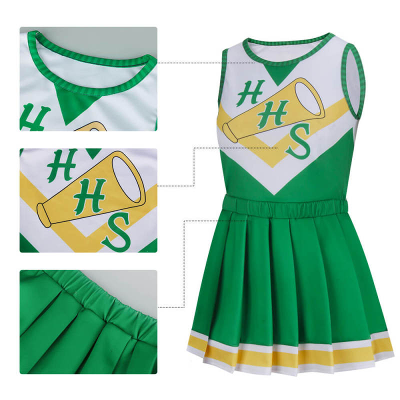 Child Chrissy Hawkins High School Cheerleader Tops Skirt-Stranger Things Season 4 Costume