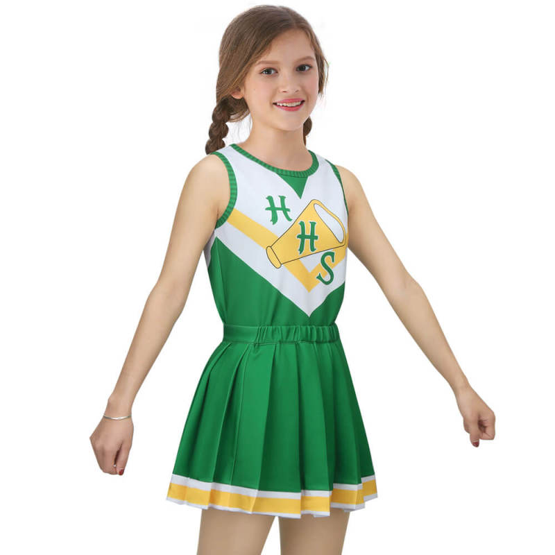 Child Chrissy Hawkins High School Cheerleader Tops Skirt-Stranger Things Season 4 Costume