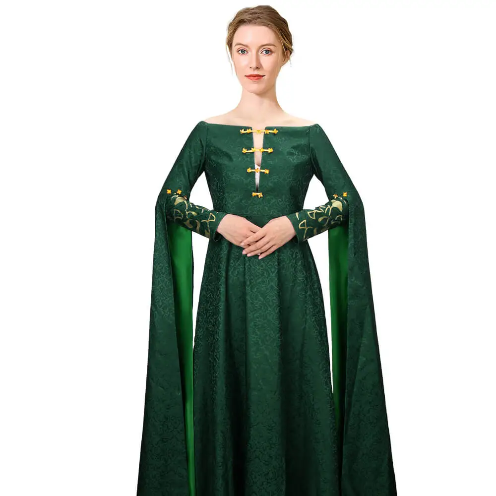 Takerlama Deluxe Alicent Hightower Halloween Dress House Of Dragon Halloween Cosplay Costume Medieval Queen Princess Uniform Takerlama Deluxe Alicent Hightower Halloween Dress House Of Dragon Halloween Cosplay Costume Medieval Queen Princess Uniform