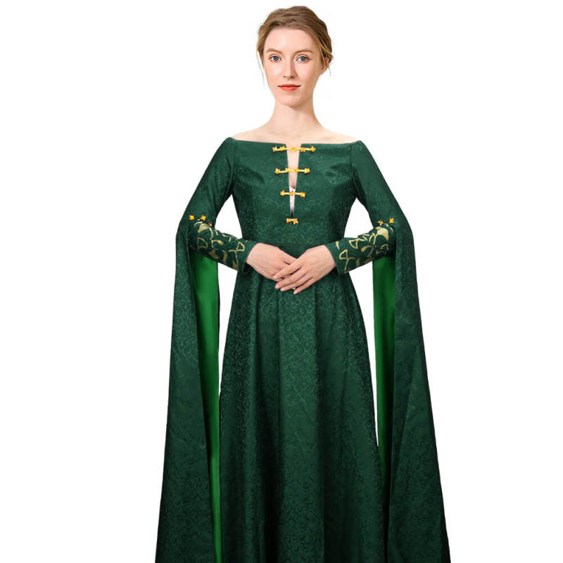 Deluxe Alicent Hightower Halloween Dress House Of Dragon Cosplay Costume Medieval Queen Princess Uniform