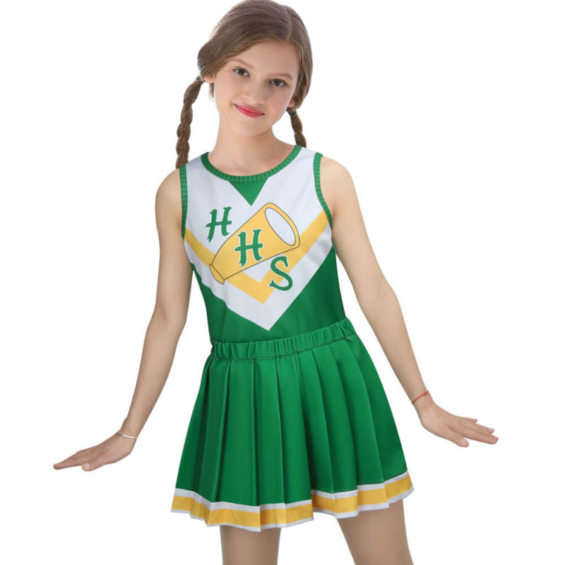 Child Chrissy Hawkins High School Cheerleader Tops Skirt-Stranger Things Season 4 Costume