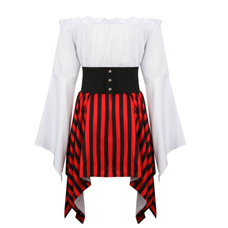 Women's Renaissance Pirate Halloween Costume Retro Style  In Stock-Takerlama