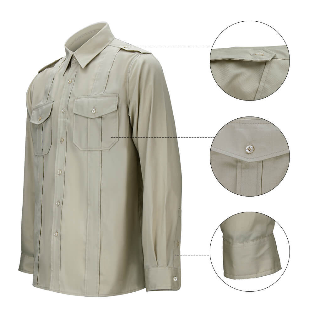 Indiana Jones Button Down Adventure Shirt Safari Raiders Cosplay Costumes In Stock-Takerlama
