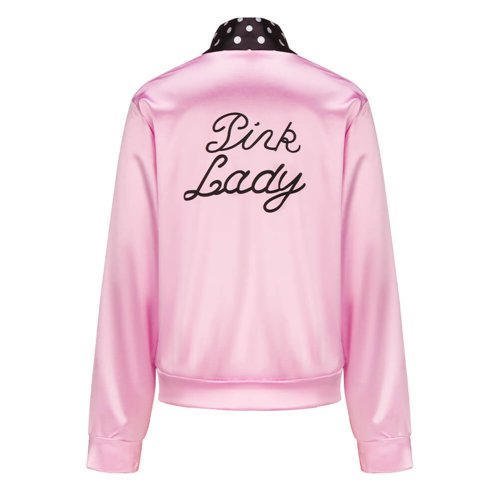 Girls Pink Ladies Jacket Scarf 50s- Grease