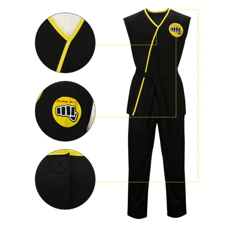 Karate Cobra Kai Costume Kid Robby Keene Cosplay Uniform In Stock Takerlama