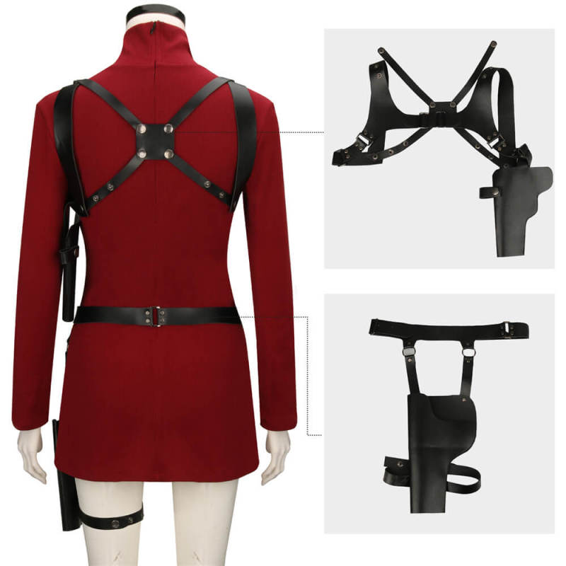Resident Evil IV 4 Remake Ada Wong Cosplay Costume Halloween Outfits