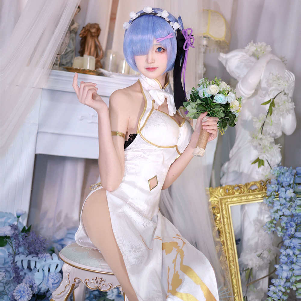 Re Zero − Starting Life in Another World Rem Cheongsam Cosplay Costume