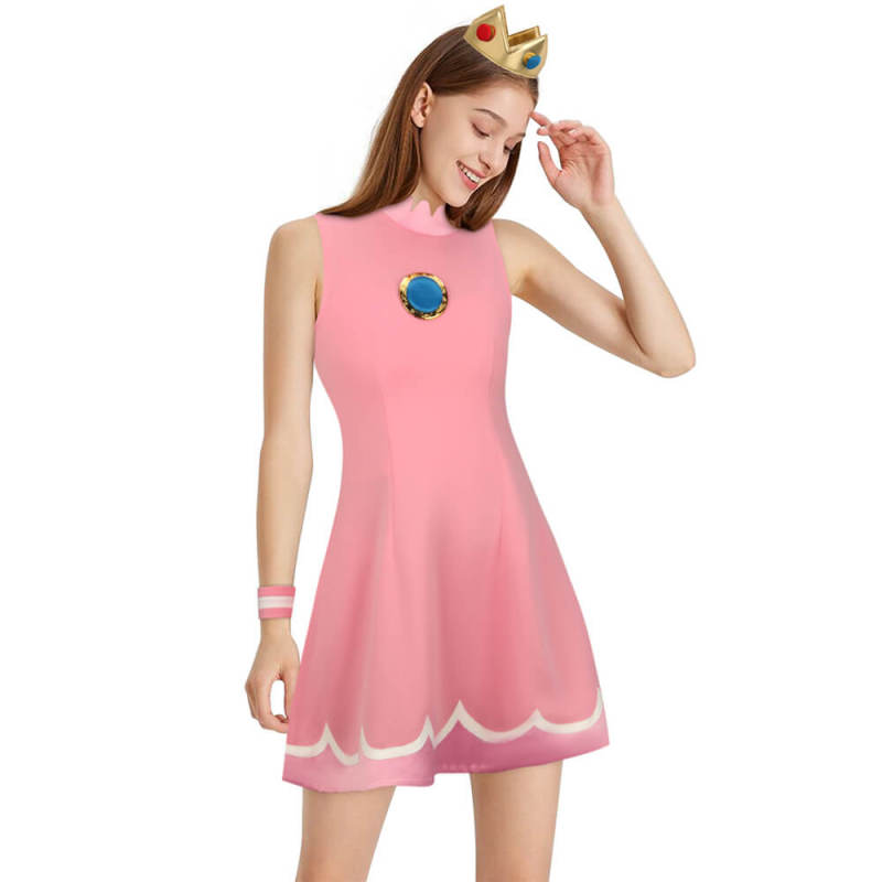 Mario Tennis Aces Princess Peach Cosplay Costume