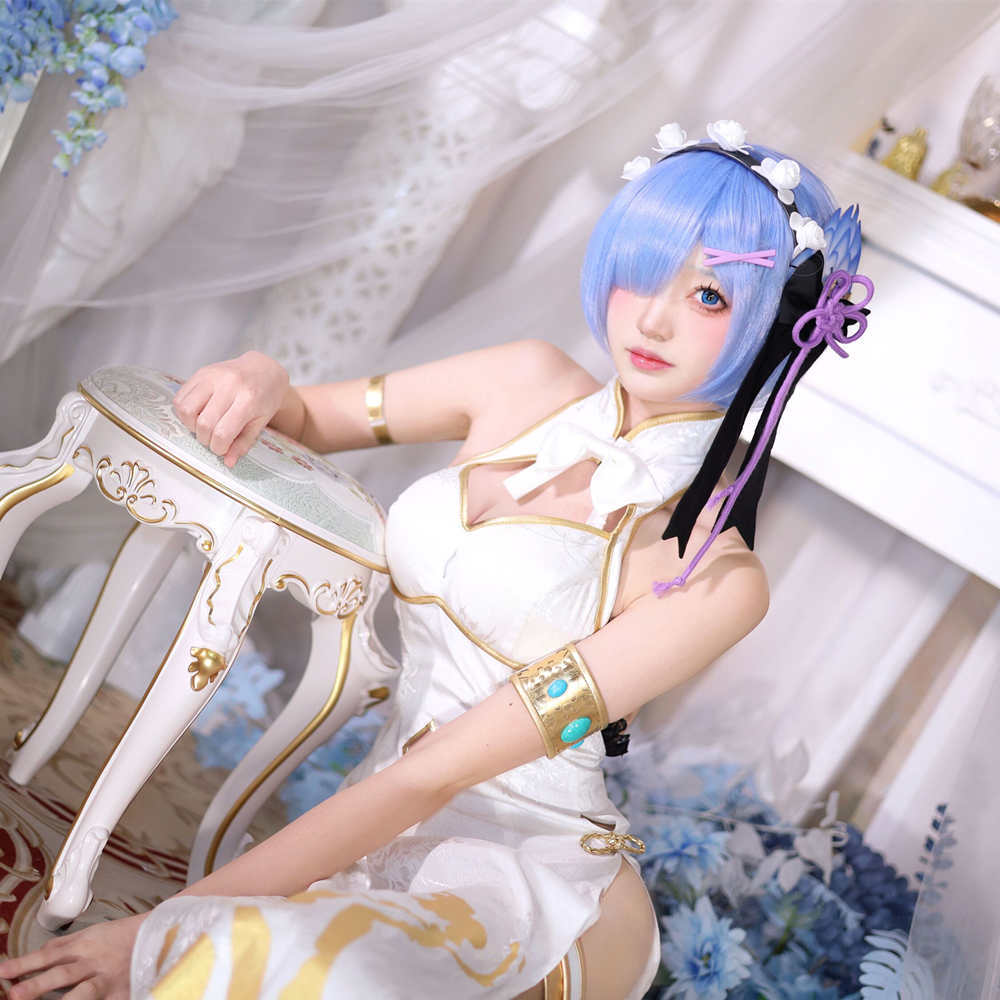 Re Zero − Starting Life in Another World Rem Cheongsam Cosplay Costume