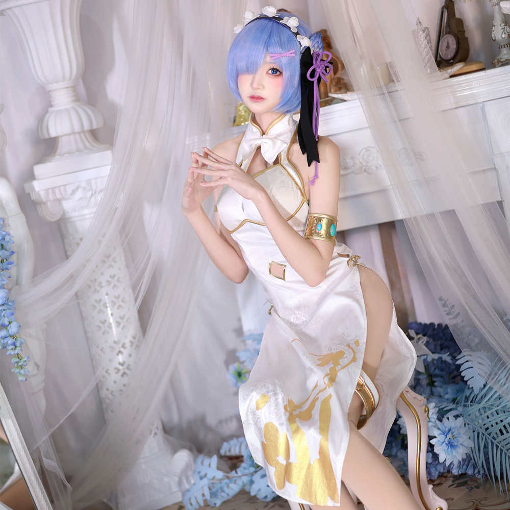 Re Zero − Starting Life in Another World Rem Cheongsam Cosplay Costume