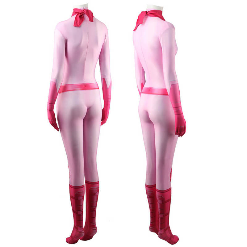 Princess Peach Motorcycle Pink Racing Costume Jumpsuit Scarf-The Super Mario Bros. Movie