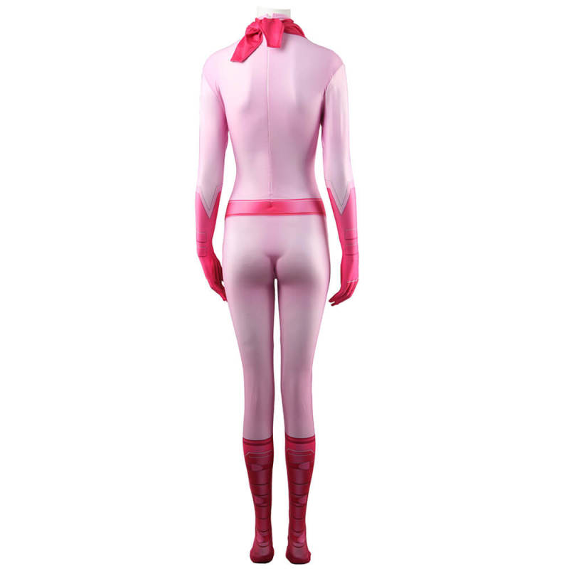 Princess Peach Motorcycle Pink Racing Costume Jumpsuit Scarf-The Super Mario Bros. Movie