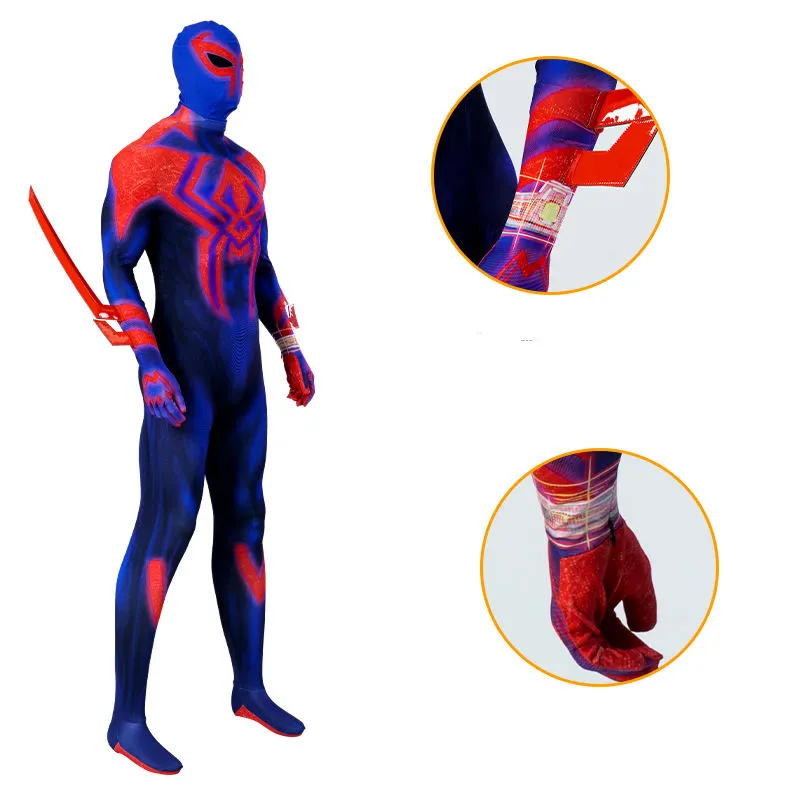 Spider-Man: Across the Spider-Verse Spider-Man 2099 Cosplay Costume Kids Adult In Stock Takerlama