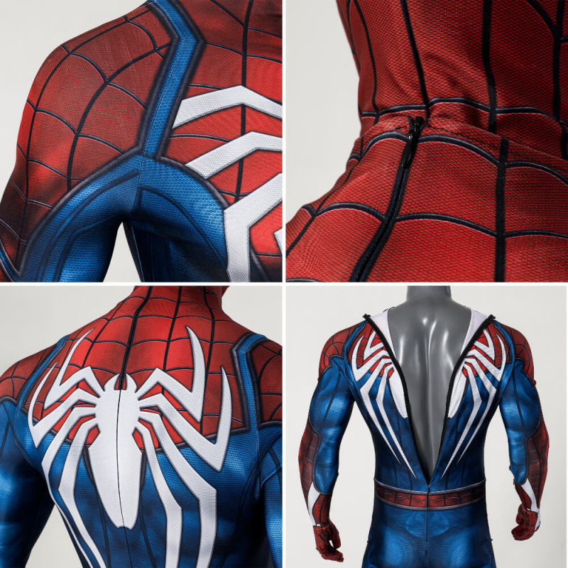 PS4 Spider-Man Advanced Suit Mask Spider-Man: Across the Spider-Verse Cosplay Costume Kids Adult In Stock Takerlama