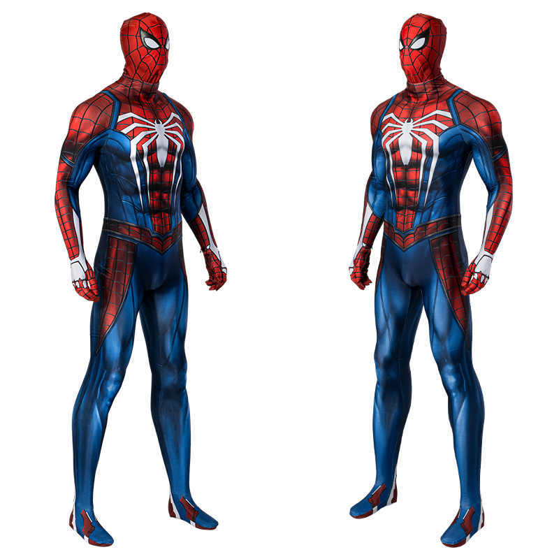 PS4 Spider-Man Advanced Suit Mask Spider-Man: Across the Spider-Verse Cosplay Costume Kids Adult In Stock Takerlama