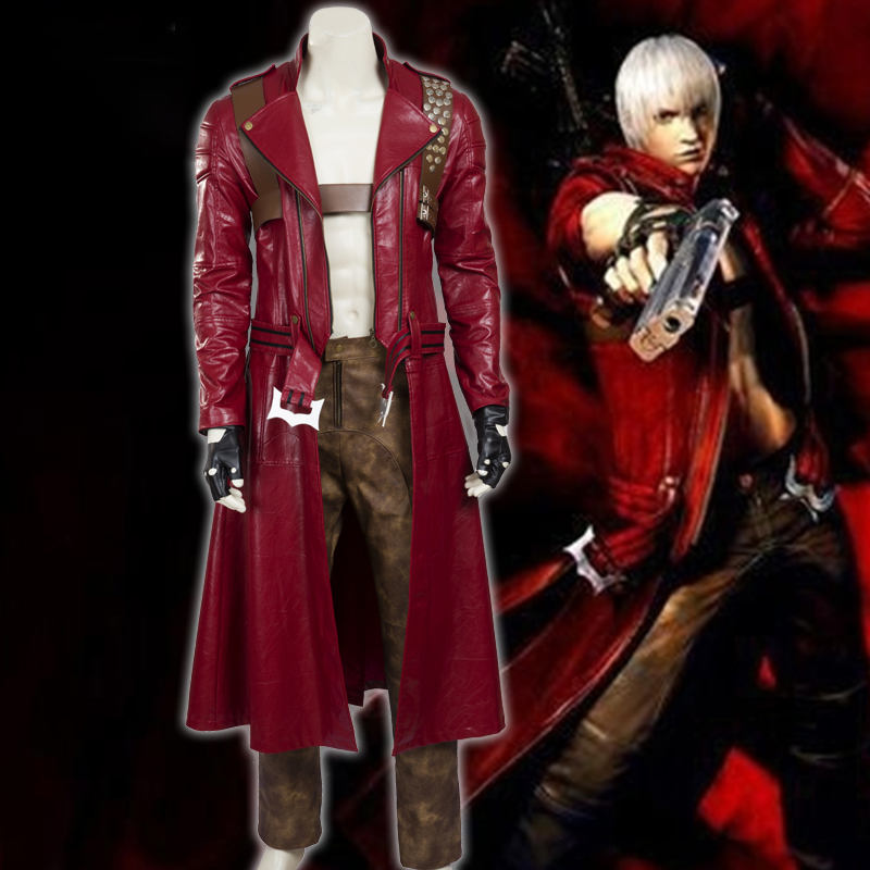 Devil May Cry V DMC5 Dante Aged Outfit Leather Cosplay Costume