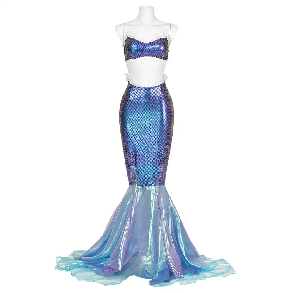 Takerlama Disney's The Little Mermaid Ariel Blue Costume Dress for Women Girls Takerlama Disney's The Little Mermaid Ariel Blue Costume Dress for Women Girls
