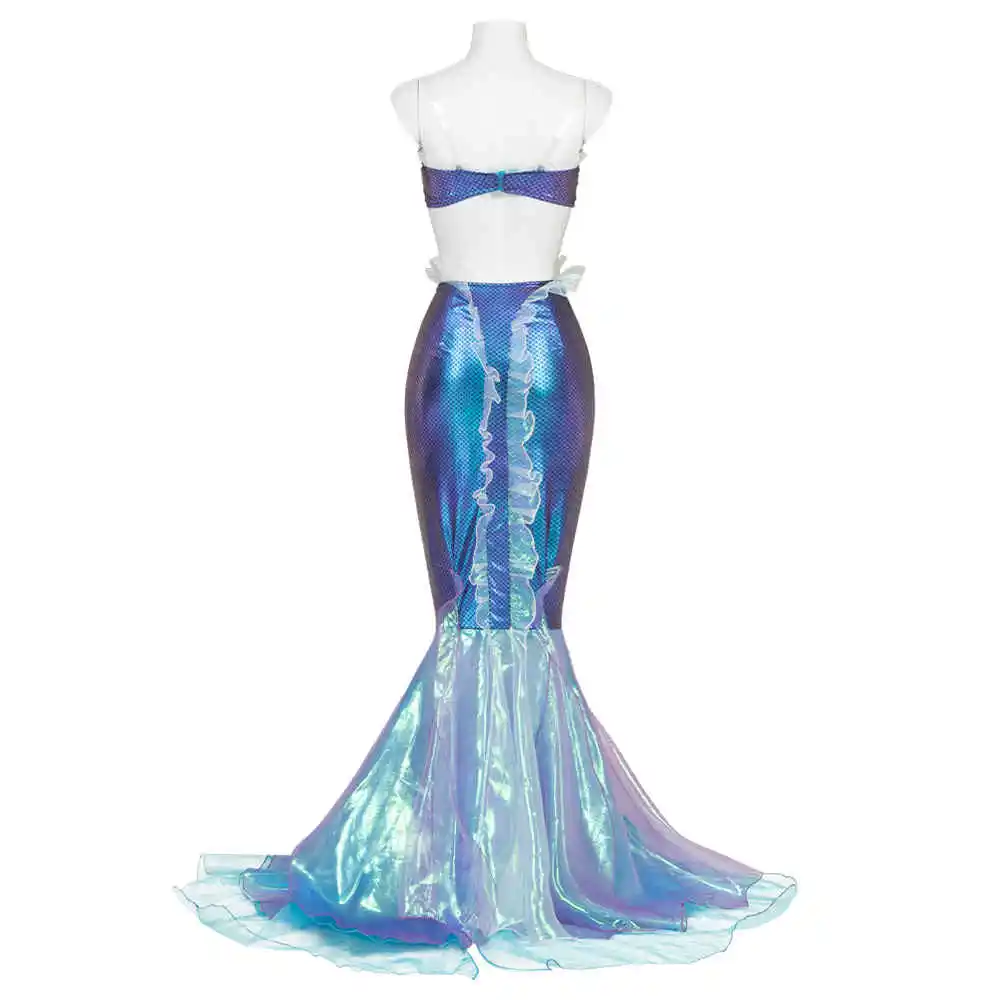 chinese dress ladies Vikidoky Ariel Blue Dress The Little Mermaid Cosplay Costume – VikiDoky main image 0