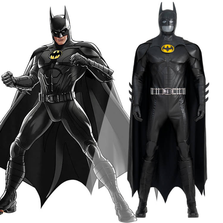 The Flash (2023) Batman Deluxe Adult Costume Bruce Wayne Michael Keaton Bodysuit XS S M LXL 2XL 3XL In Stock Takerlama