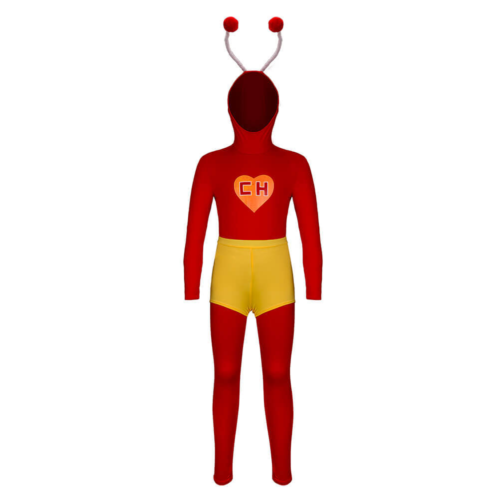 El Chapulín Colorado Kids Cosplay Costume Chespirito The Red Grasshopper Superhero Uniform In Stock-Takerlama