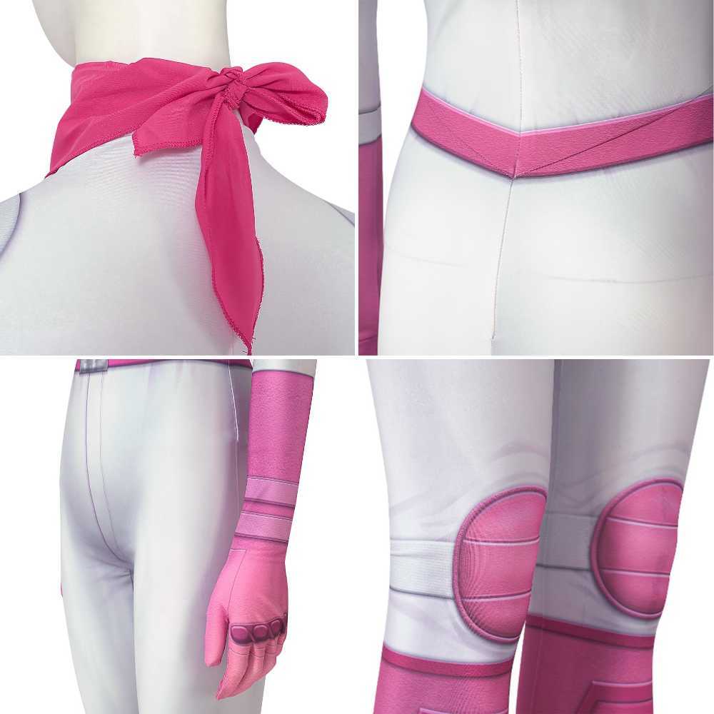 Princess Peach BikeSuit Cosplay Costume Mario Kart 8 The Super Mario Bros. Movie 