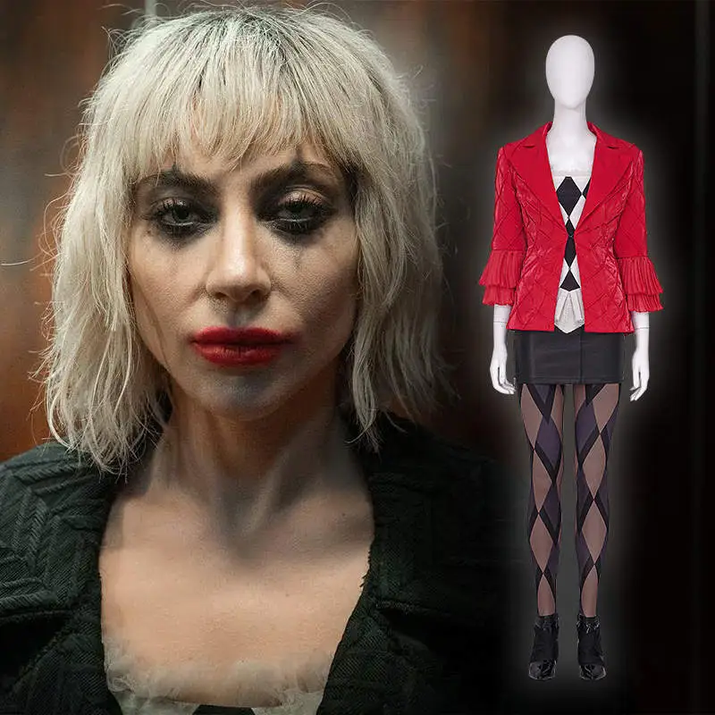 Harley Quinn Costume Folie A Deux Lady Gaga New Movie Halloween Outfits DC  Comic Suit Takerlama