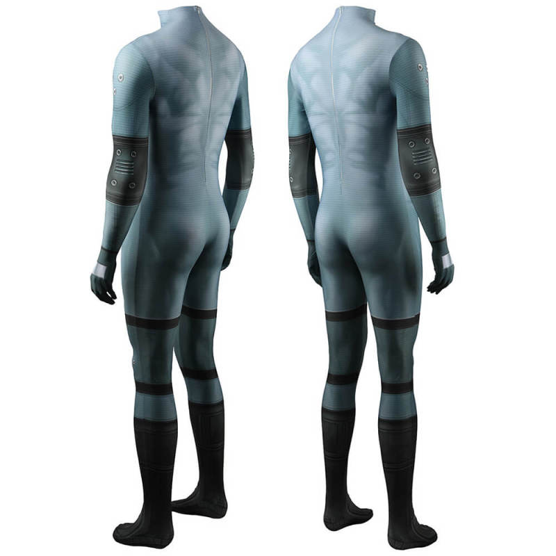 Metal Gear Solid 2 Solid Snake Cosplay Costume Game Jumpsuit