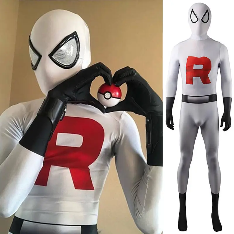 Team Rocket Spider-Man Cosplay Costume Mask