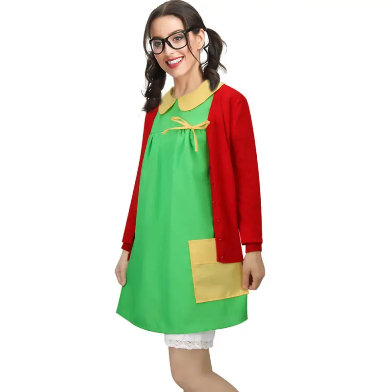 La Chilindrina en Apuros Costume El Chavo Del Ocho Cosplay Coat Dress (Ready To Ship)