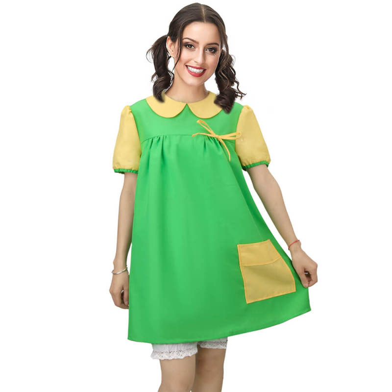 La Chilindrina en Apuros Costume El Chavo Del Ocho Cosplay Coat Dress (Ready To Ship)