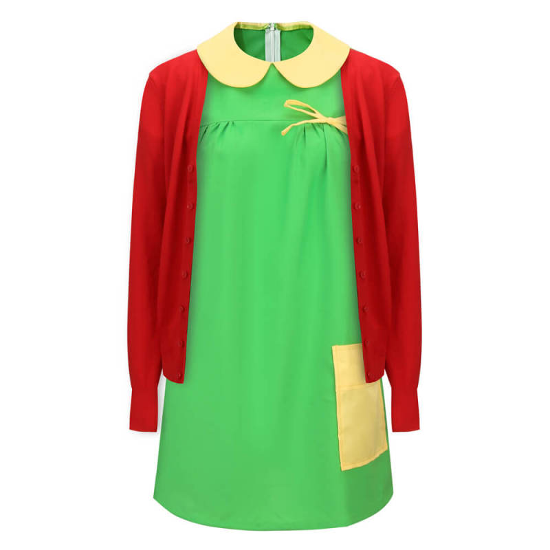 La Chilindrina en Apuros Costume El Chavo Del Ocho Cosplay Coat Dress (Ready To Ship)