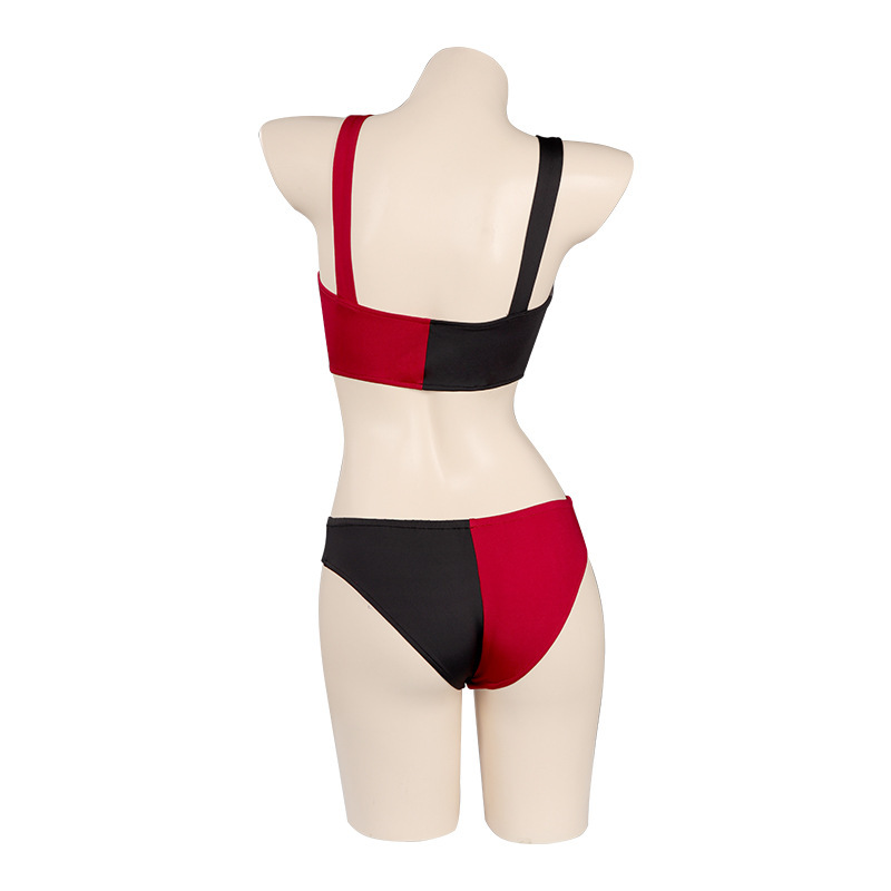 Harley Quinn Swimsuit Two-Piece Swimwear Bikini Shorts Harleen Quinzel Cosplay Costume