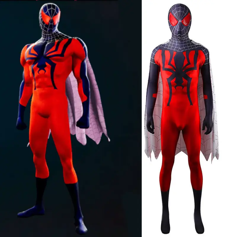 Across The Spider-Verse Flipside Suit with Cape Mask - Marvel's Spider-Man Miles Morales