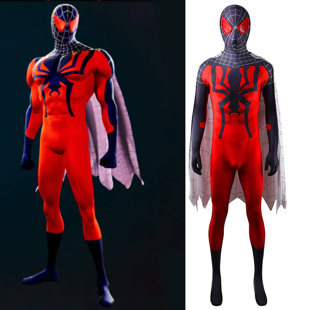 Across The Spider-Verse Flipside Suit with Cape Mask - Marvel's Spider-Man Miles Morales